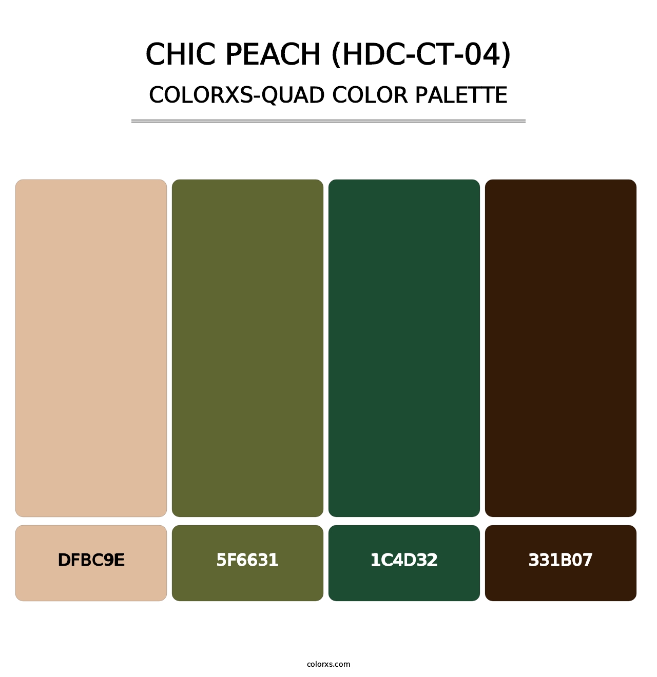 Chic Peach (HDC-CT-04) - Colorxs Quad Palette