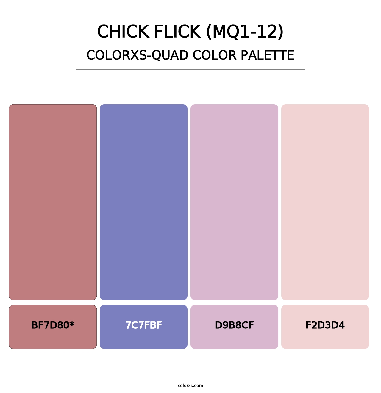 Chick Flick (MQ1-12) - Colorxs Quad Palette