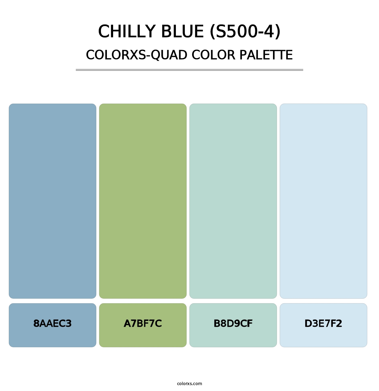 Chilly Blue (S500-4) - Colorxs Quad Palette