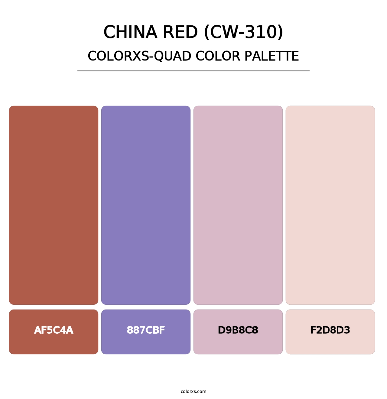China Red (CW-310) - Colorxs Quad Palette