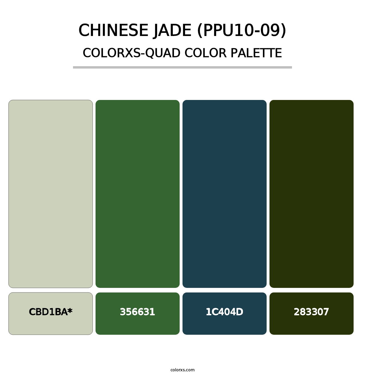 Chinese Jade (PPU10-09) - Colorxs Quad Palette