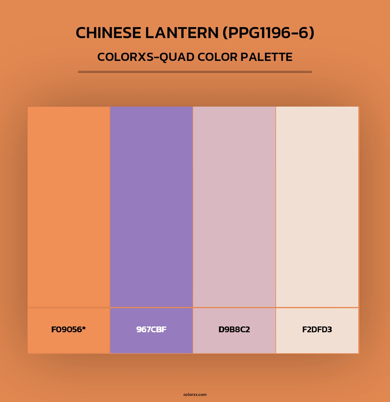 Chinese Lantern (PPG1196-6) - Colorxs Quad Palette
