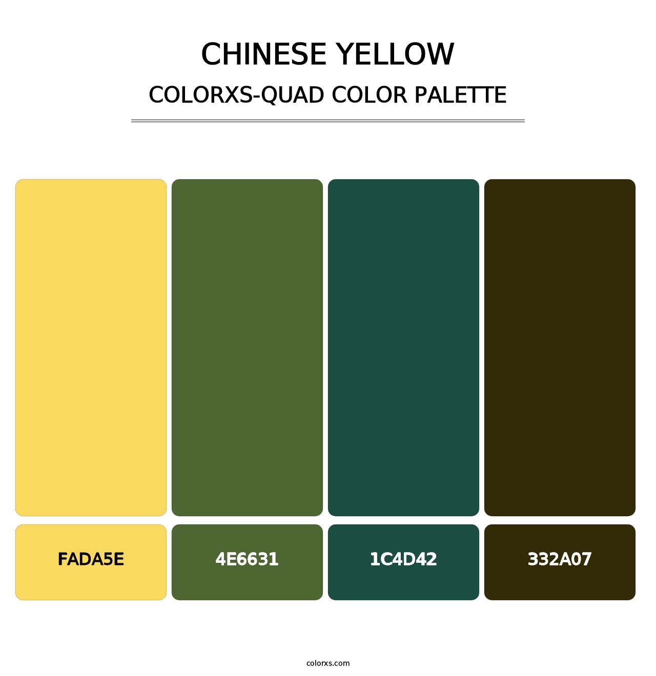 Chinese Yellow - Colorxs Quad Palette