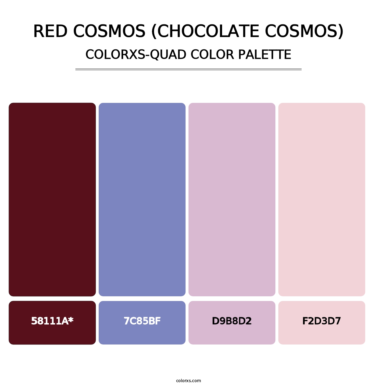 Red Cosmos (Chocolate Cosmos) - Colorxs Quad Palette