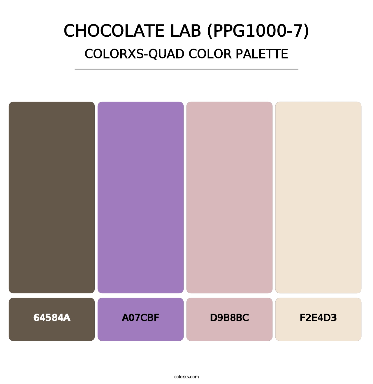 Chocolate Lab (PPG1000-7) - Colorxs Quad Palette