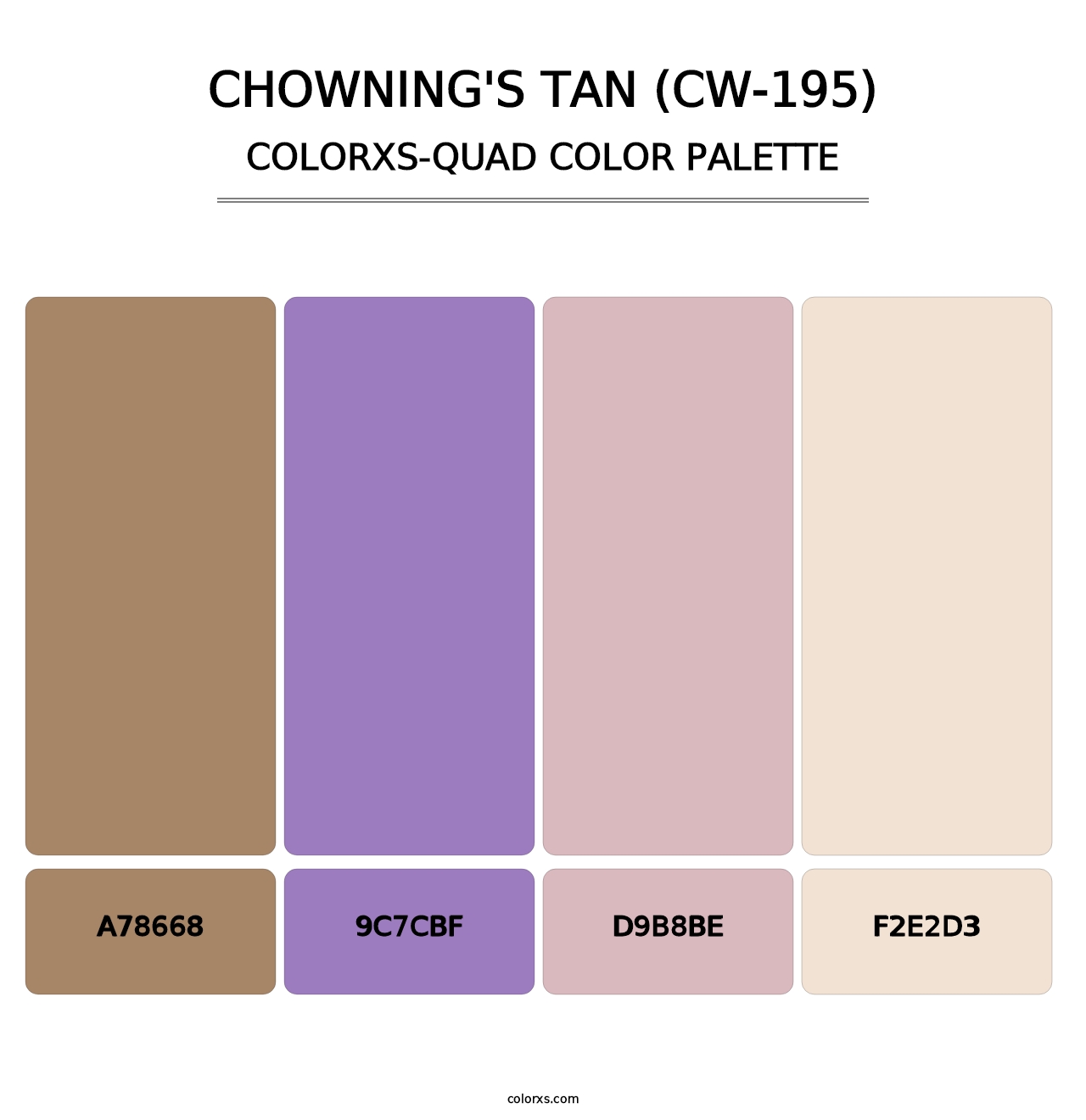 Chowning's Tan (CW-195) - Colorxs Quad Palette