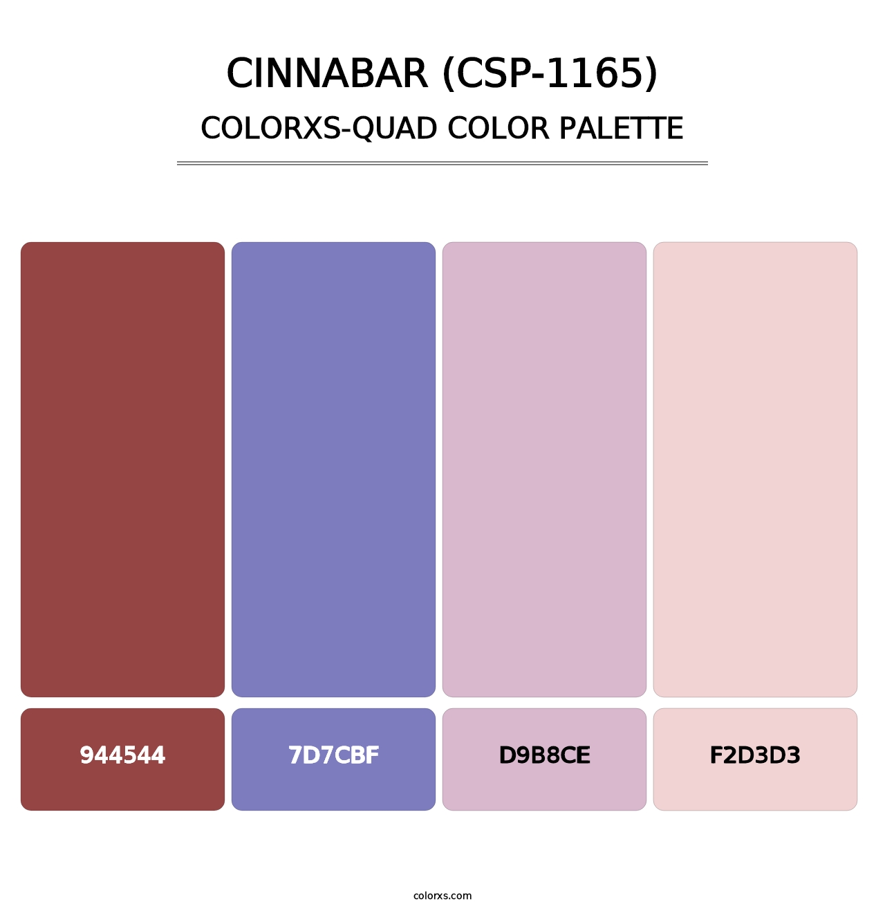 Cinnabar (CSP-1165) - Colorxs Quad Palette