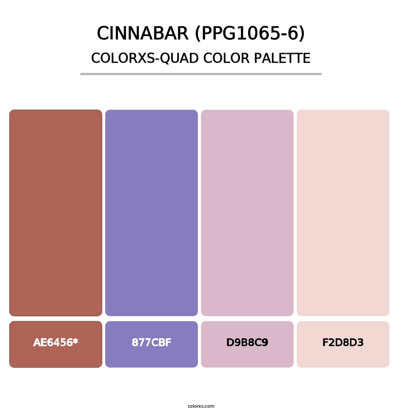 Cinnabar (PPG1065-6) - Colorxs Quad Palette