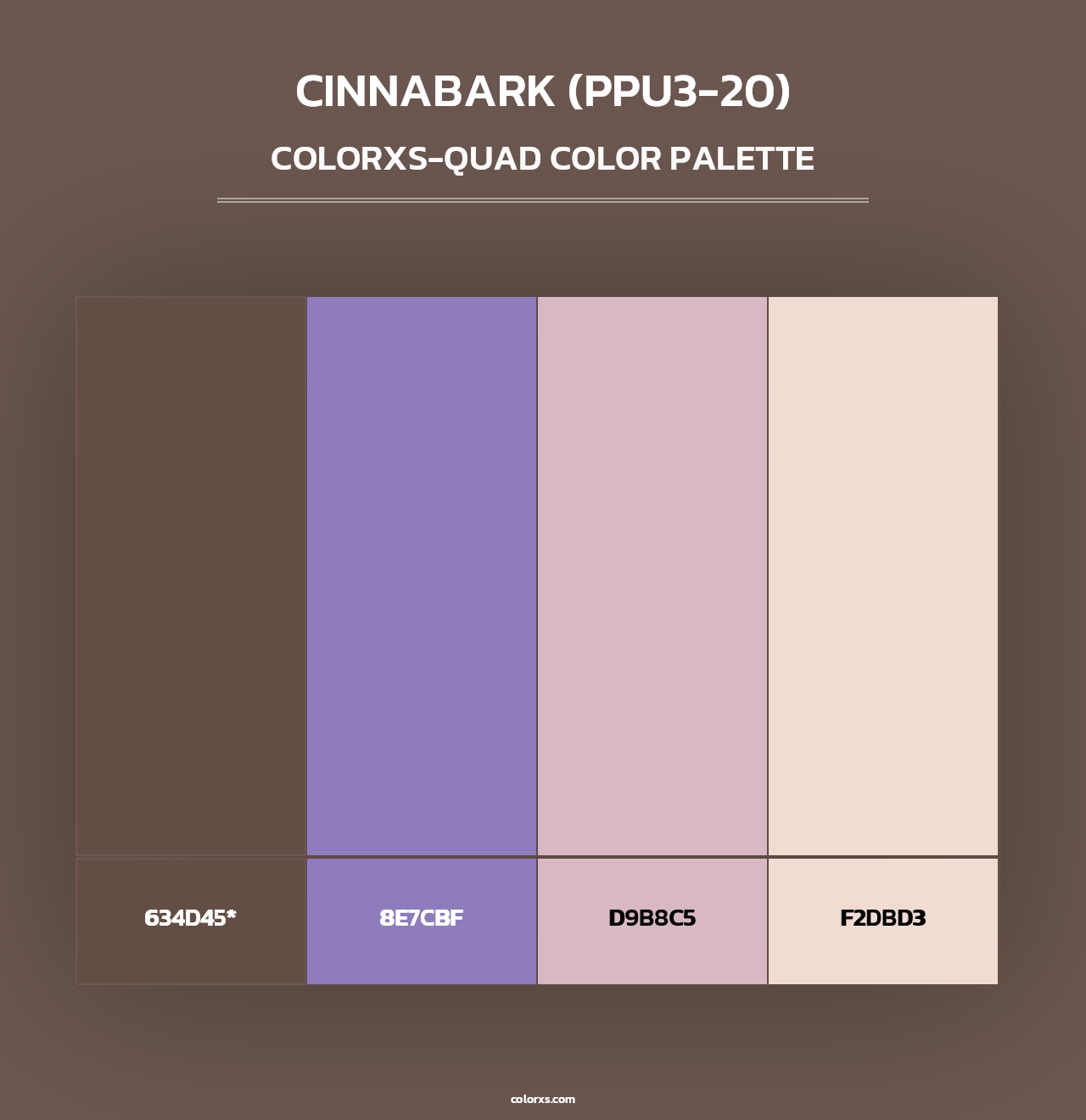 Cinnabark (PPU3-20) - Colorxs Quad Palette