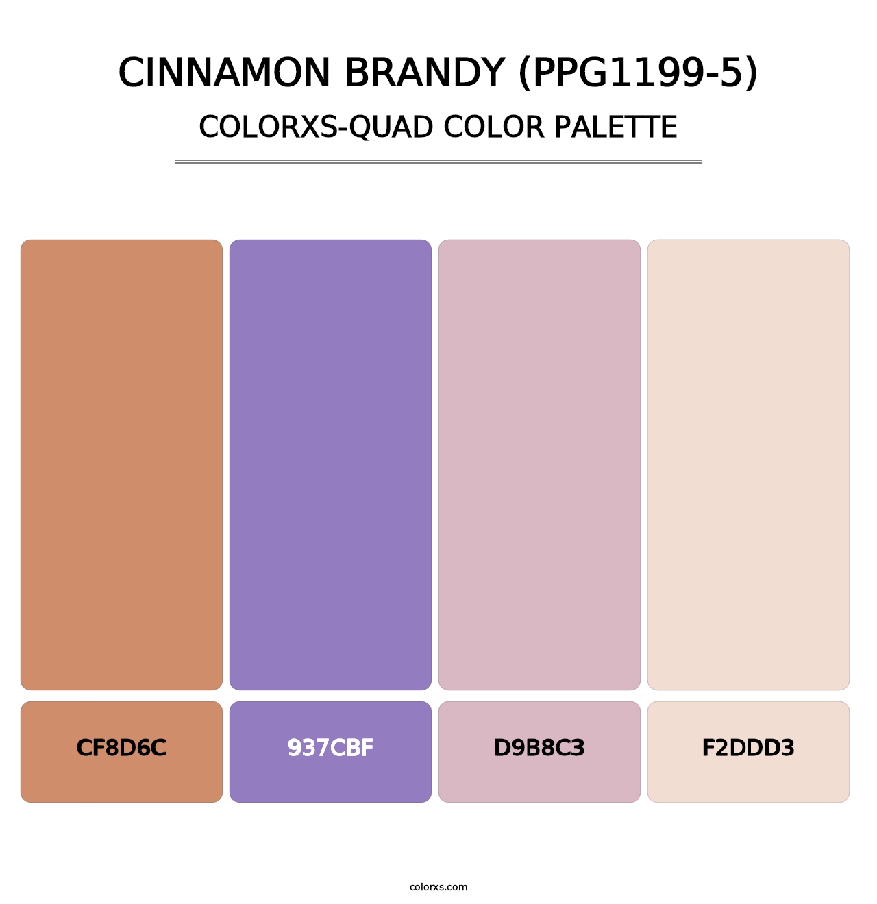 Cinnamon Brandy (PPG1199-5) - Colorxs Quad Palette