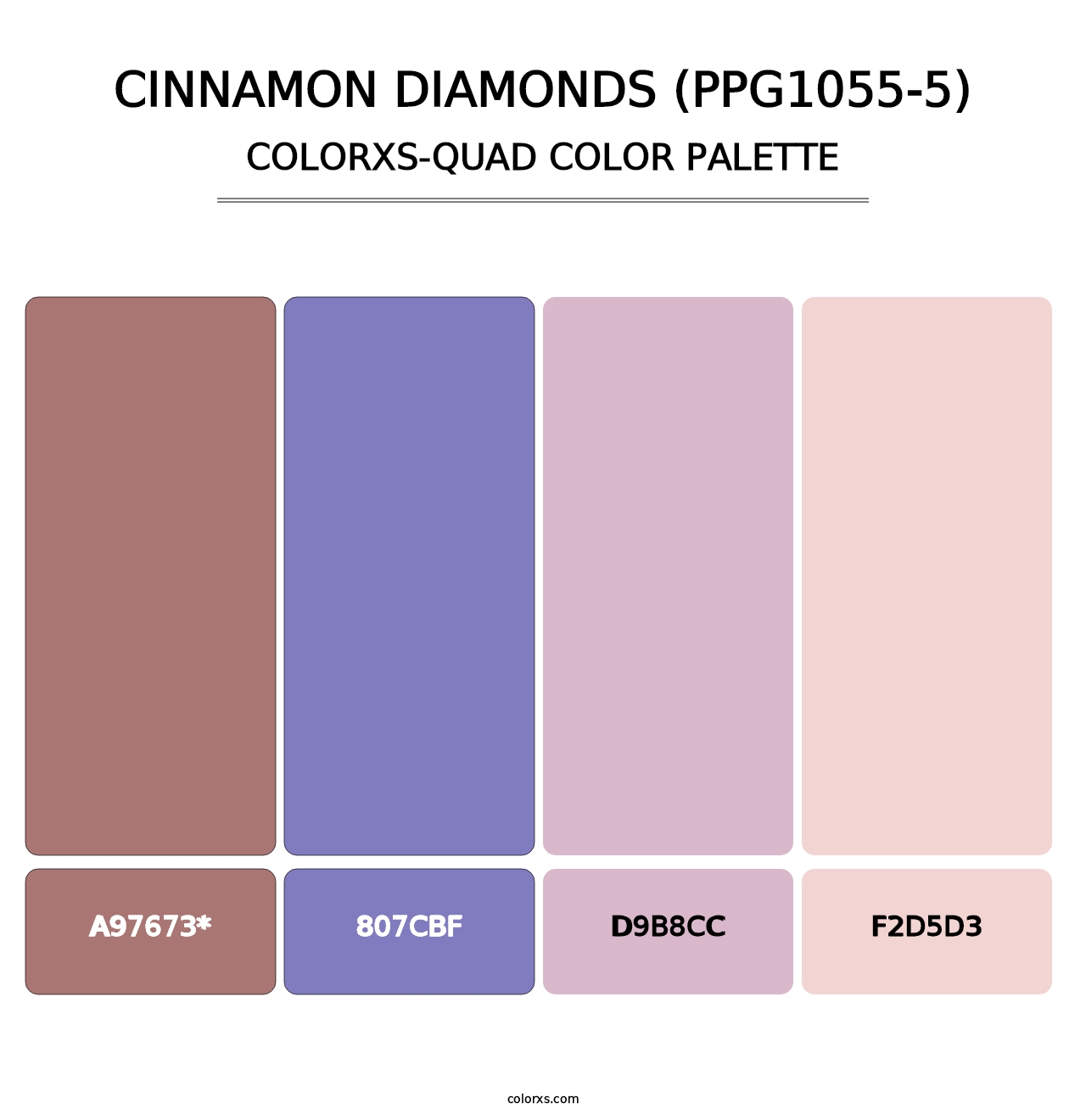 Cinnamon Diamonds (PPG1055-5) - Colorxs Quad Palette