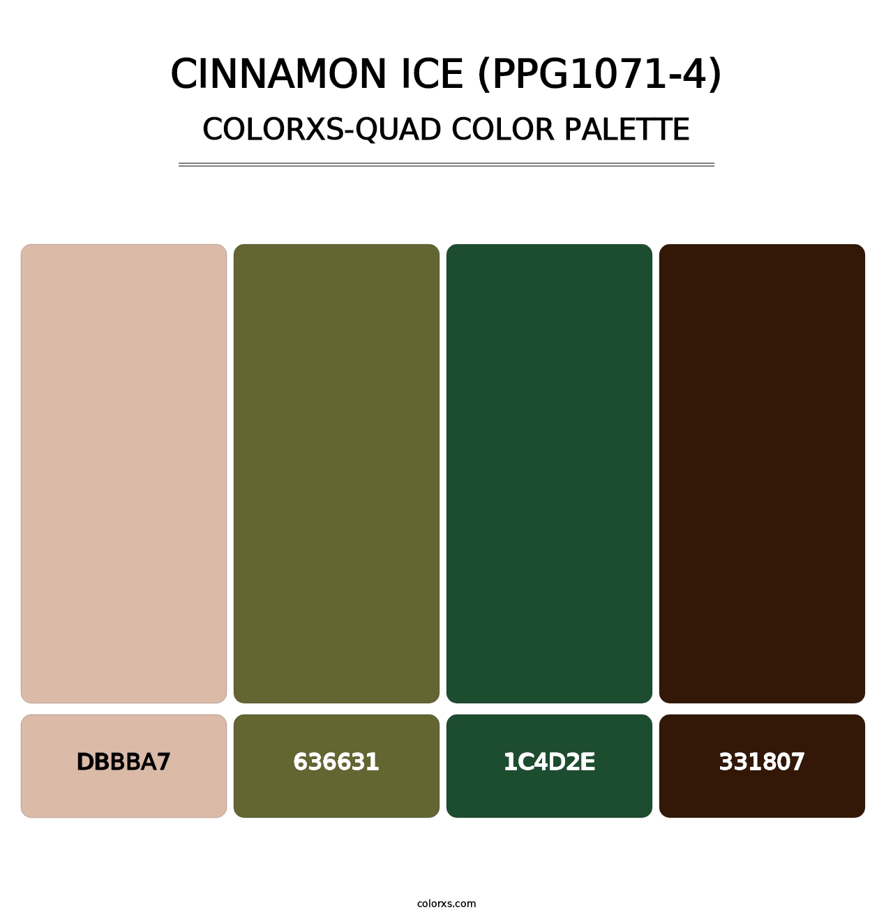 Cinnamon Ice (PPG1071-4) - Colorxs Quad Palette