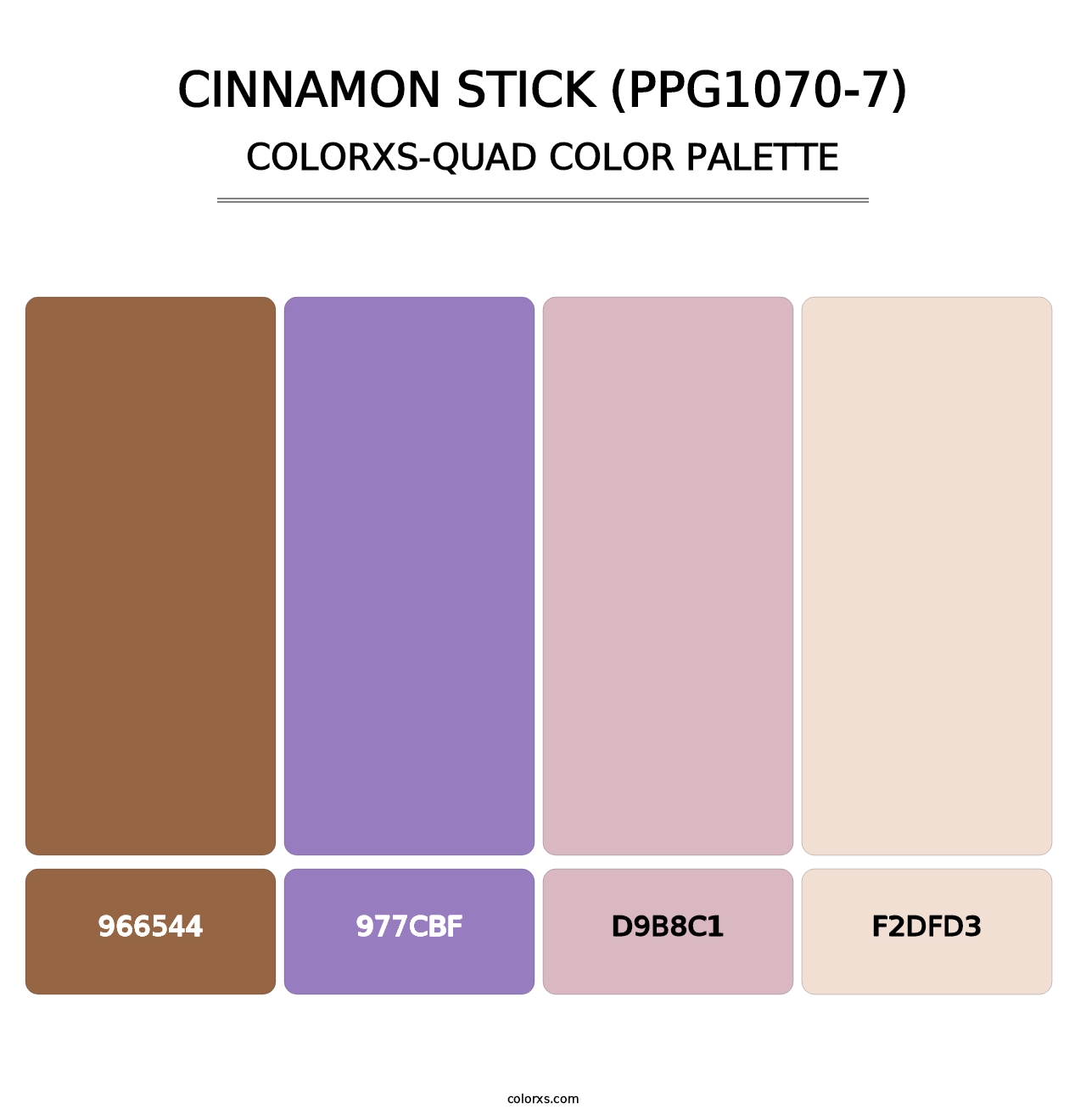 Cinnamon Stick (PPG1070-7) - Colorxs Quad Palette