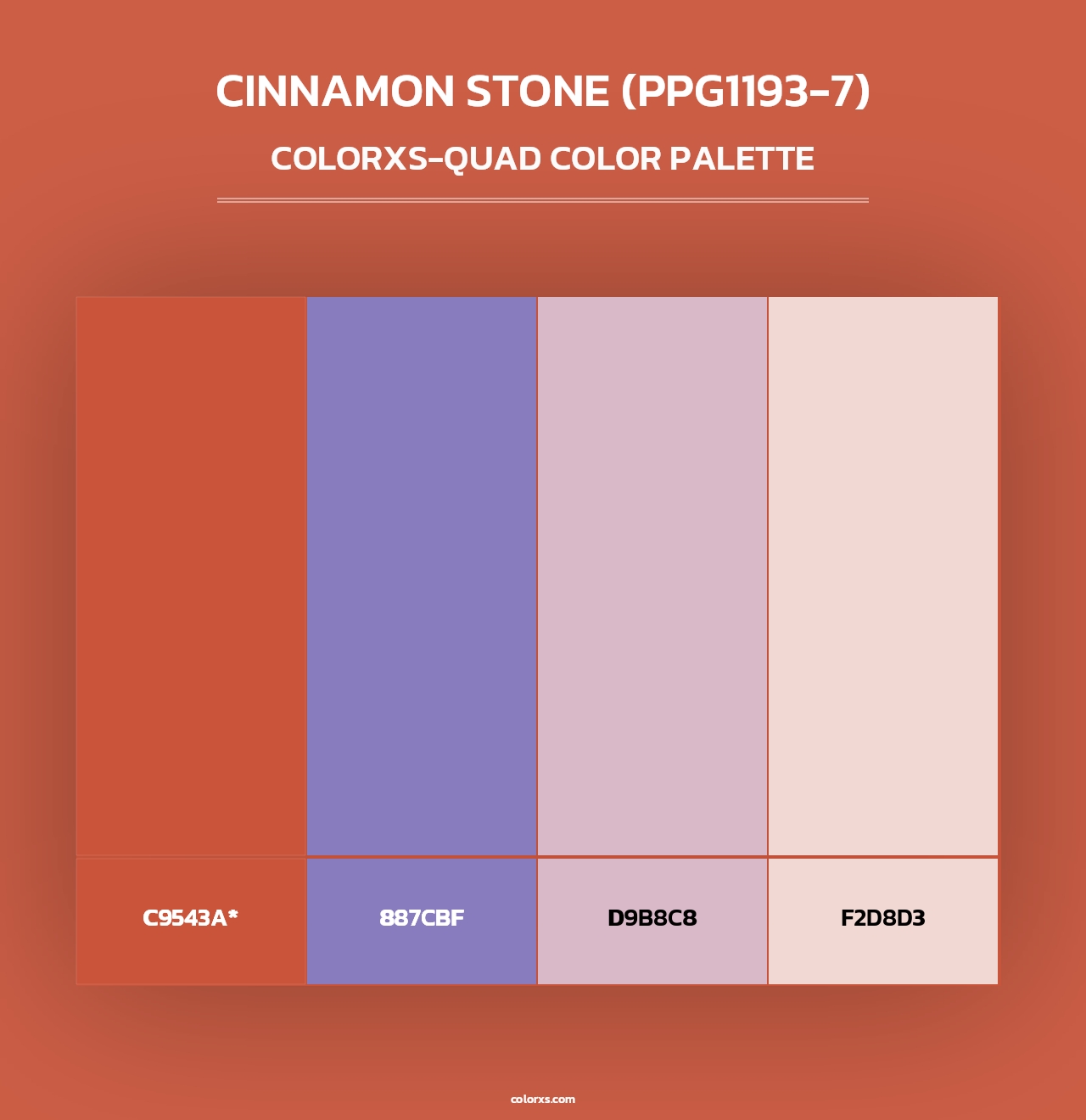 Cinnamon Stone (PPG1193-7) - Colorxs Quad Palette