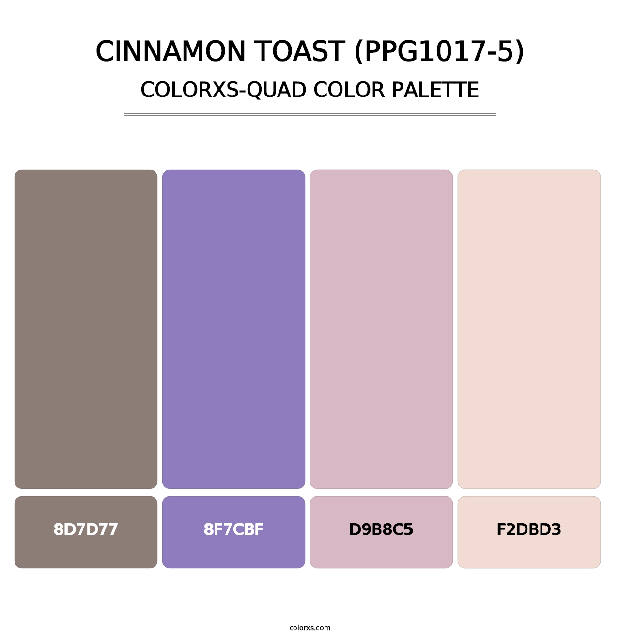 Cinnamon Toast (PPG1017-5) - Colorxs Quad Palette