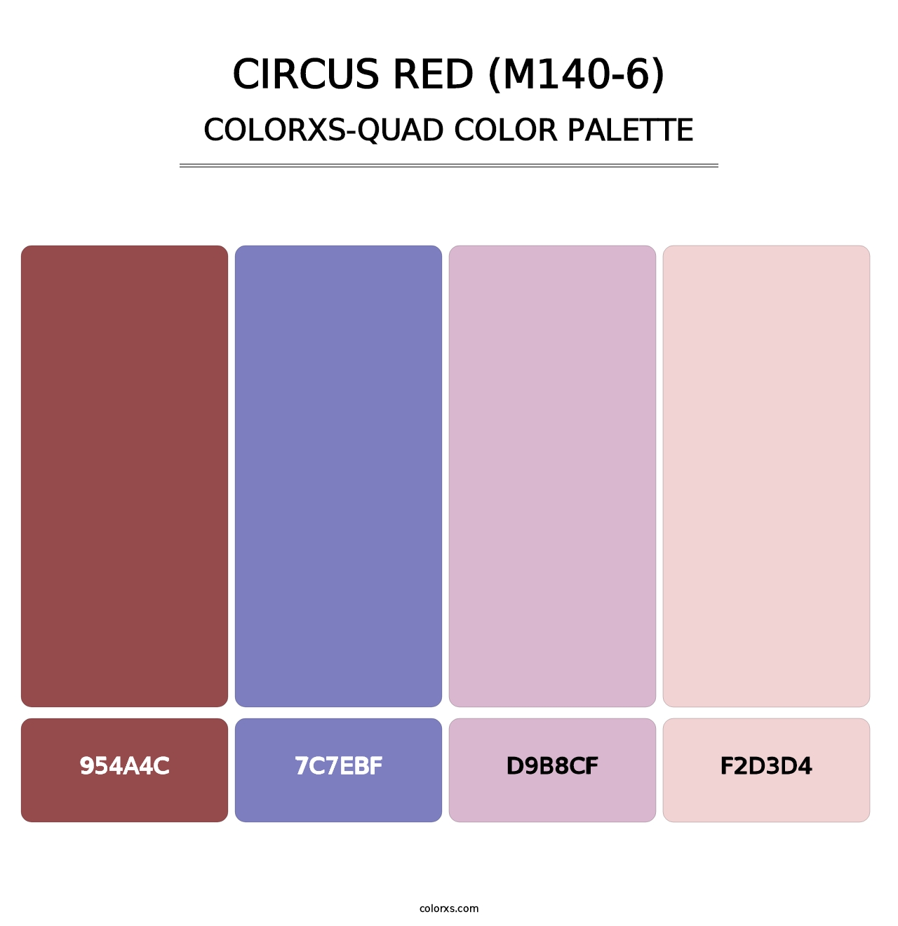 Circus Red (M140-6) - Colorxs Quad Palette
