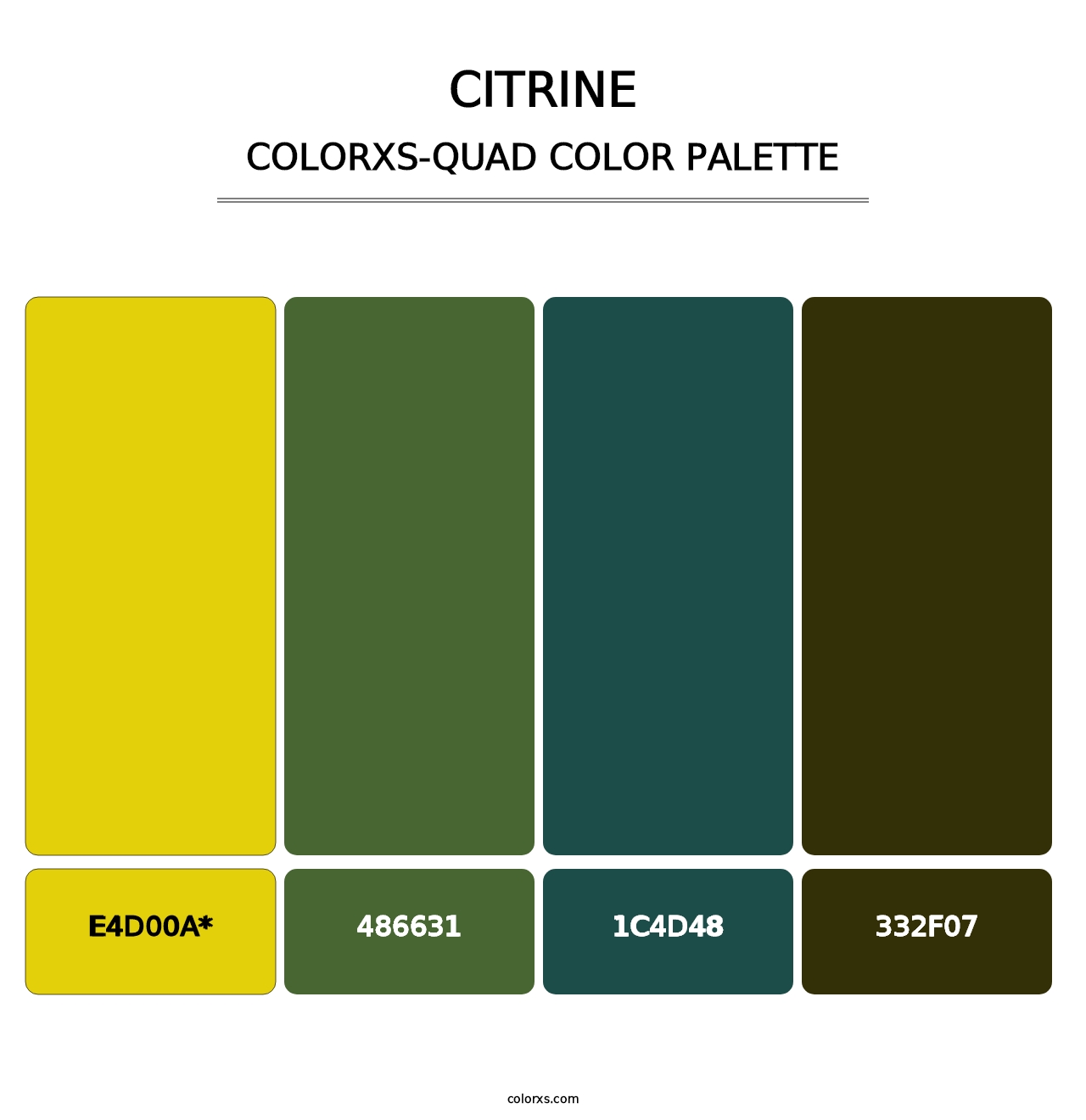 Citrine - Colorxs Quad Palette