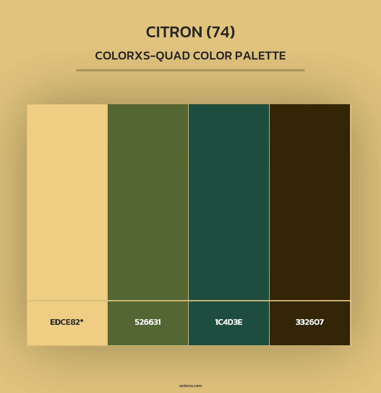 Citron (74) - Colorxs Quad Palette