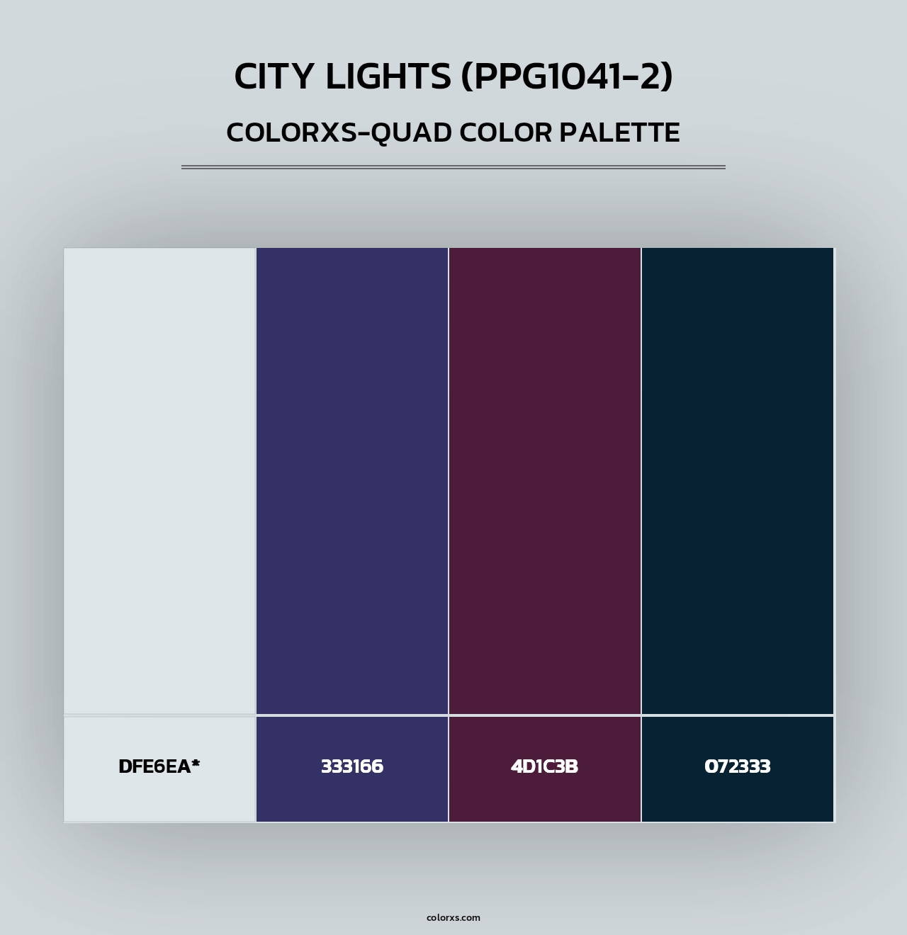 City Lights (PPG1041-2) - Colorxs Quad Palette