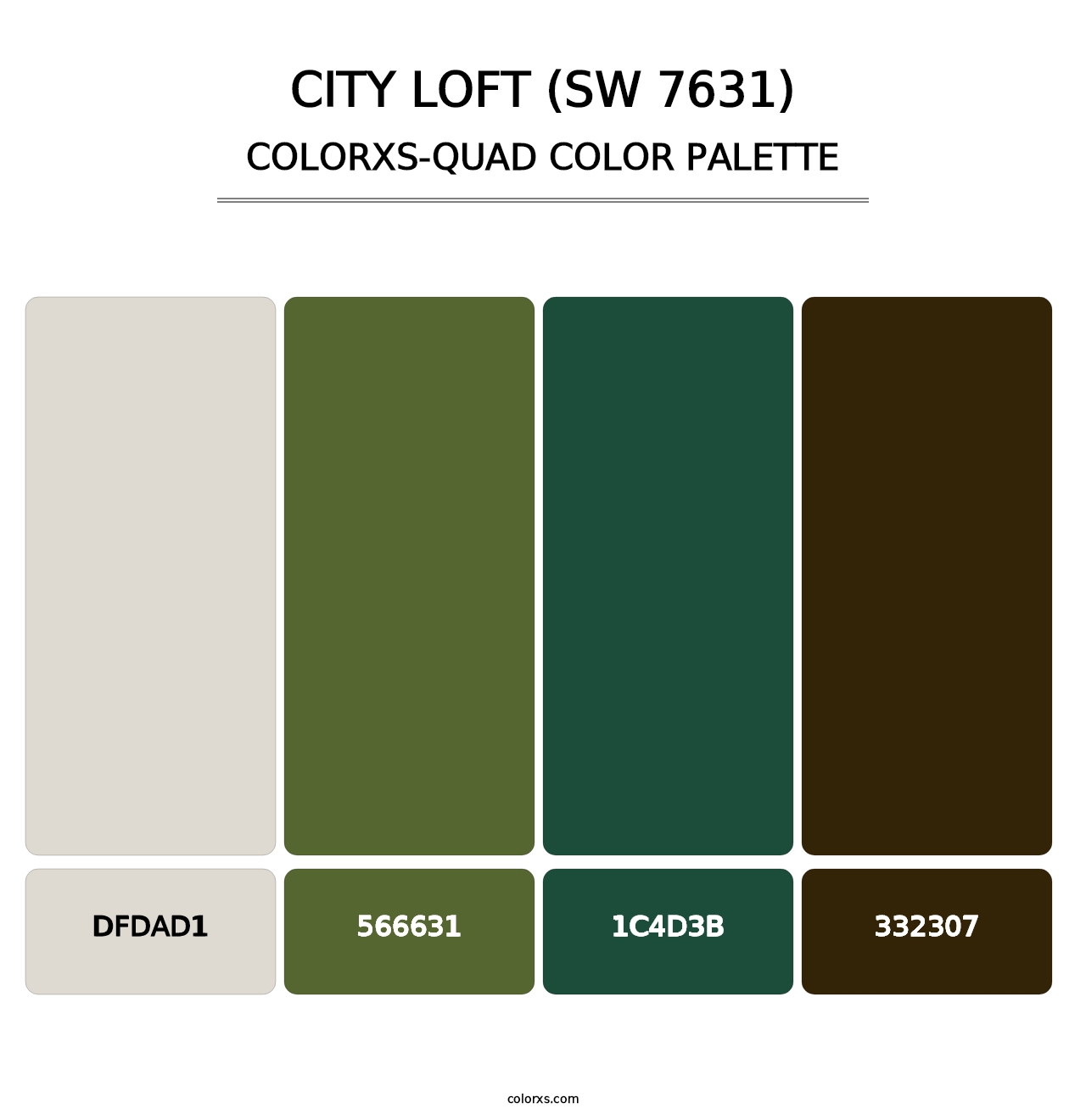 City Loft (SW 7631) - Colorxs Quad Palette