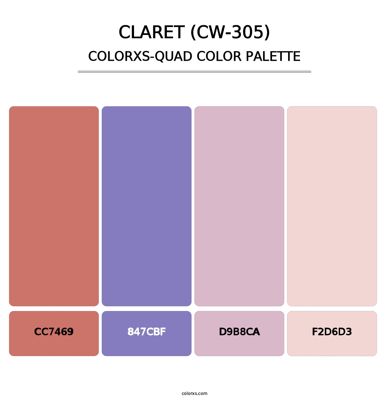 Claret (CW-305) - Colorxs Quad Palette