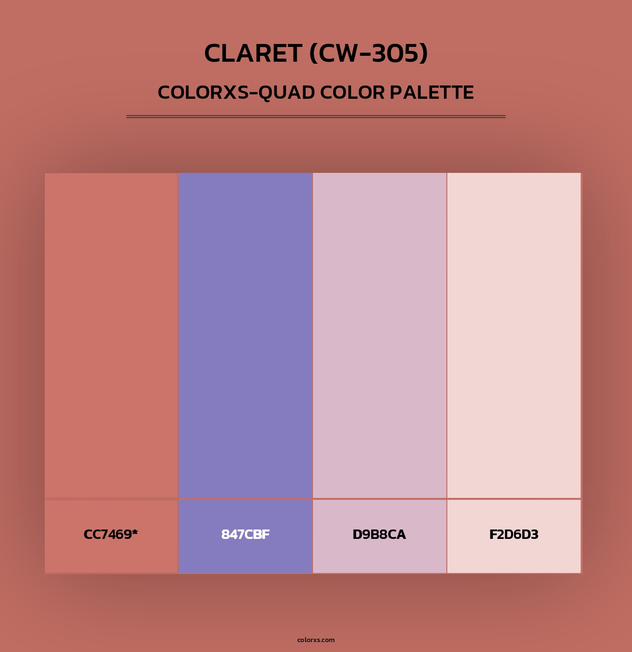 Claret (CW-305) - Colorxs Quad Palette