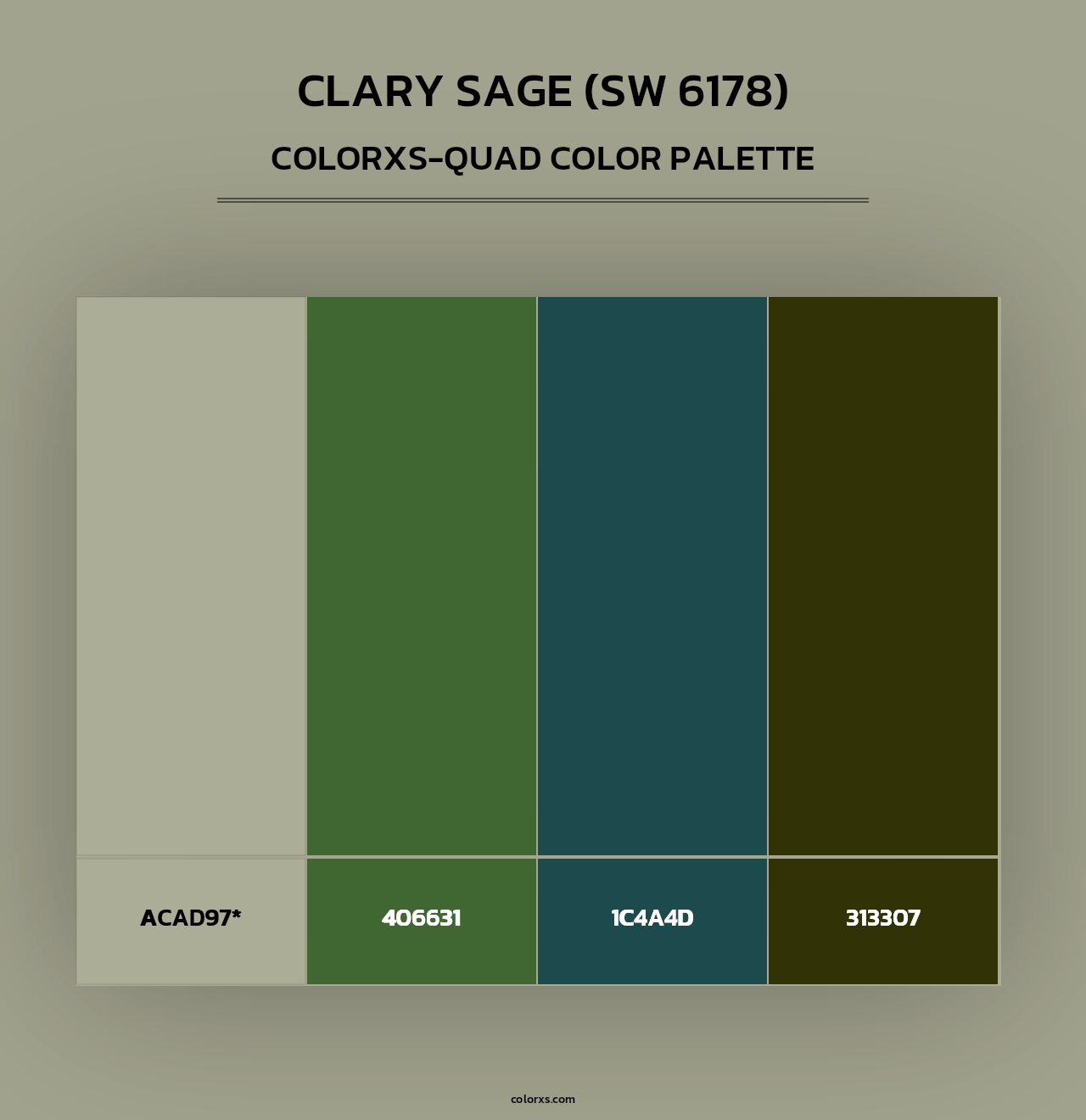 Clary Sage (SW 6178) - Colorxs Quad Palette