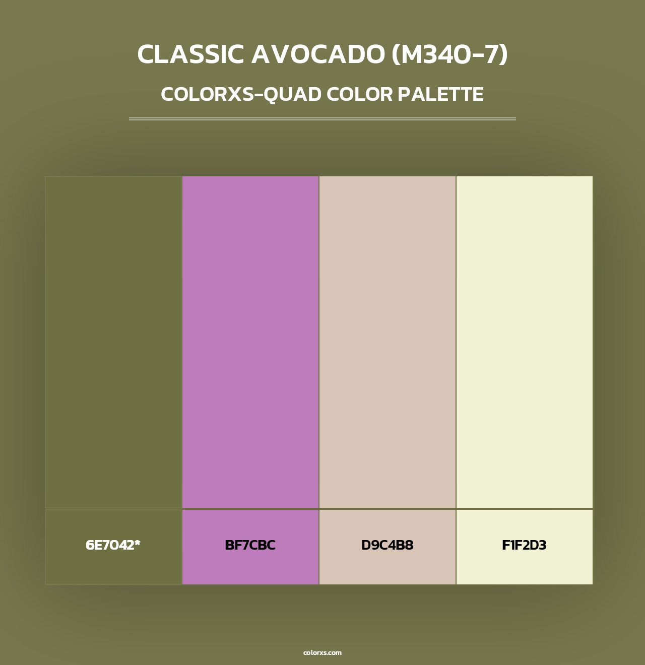 Classic Avocado (M340-7) - Colorxs Quad Palette