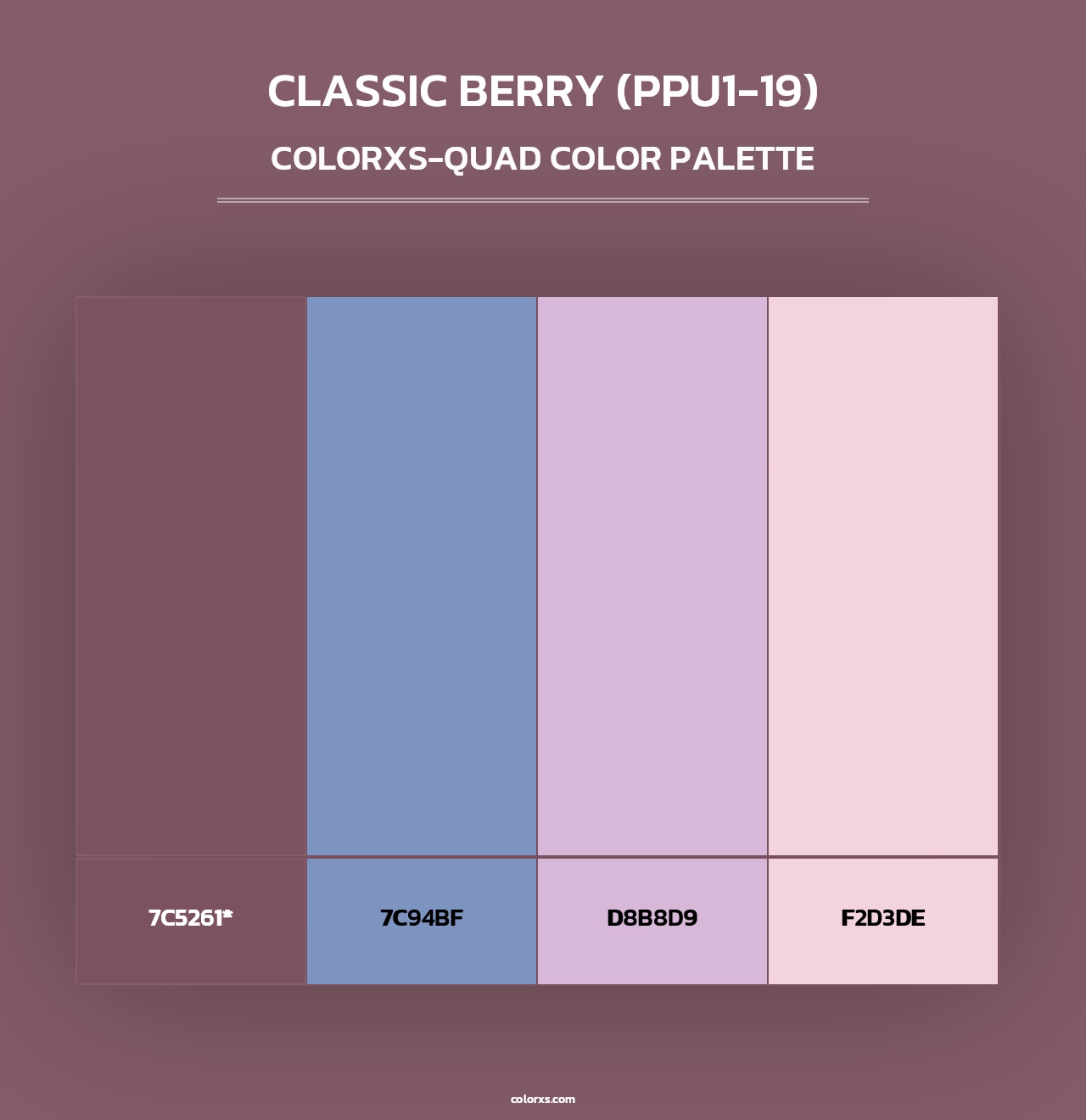 Classic Berry (PPU1-19) - Colorxs Quad Palette