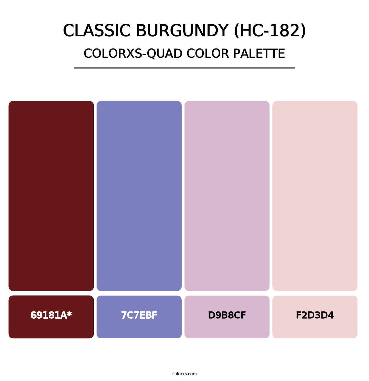 Classic Burgundy (HC-182) - Colorxs Quad Palette