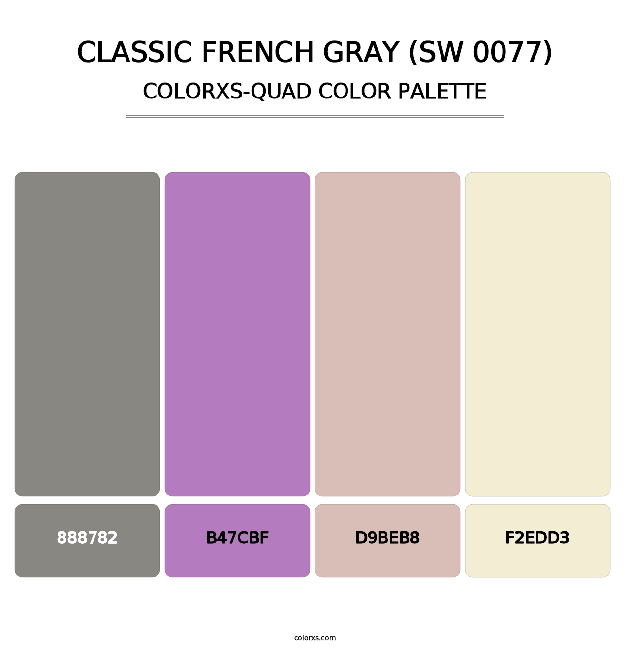 Classic French Gray (SW 0077) - Colorxs Quad Palette