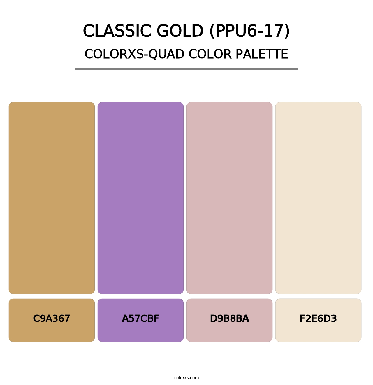Classic Gold (PPU6-17) - Colorxs Quad Palette