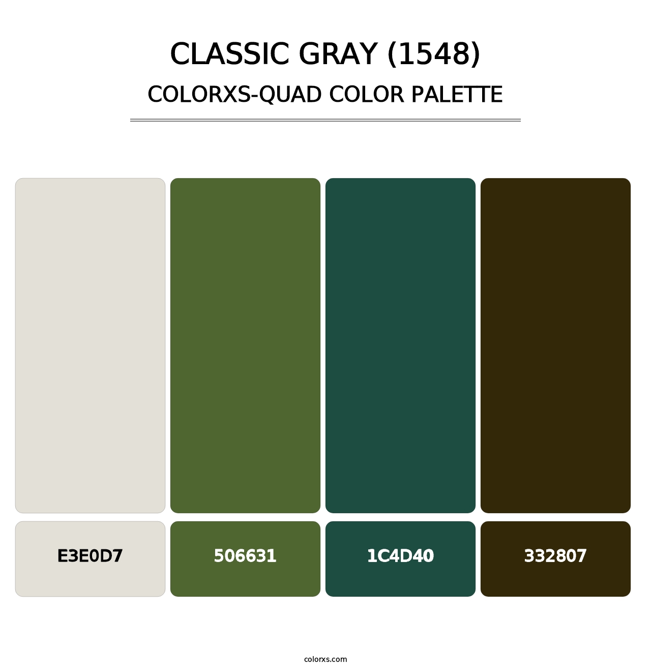 Classic Gray (1548) - Colorxs Quad Palette