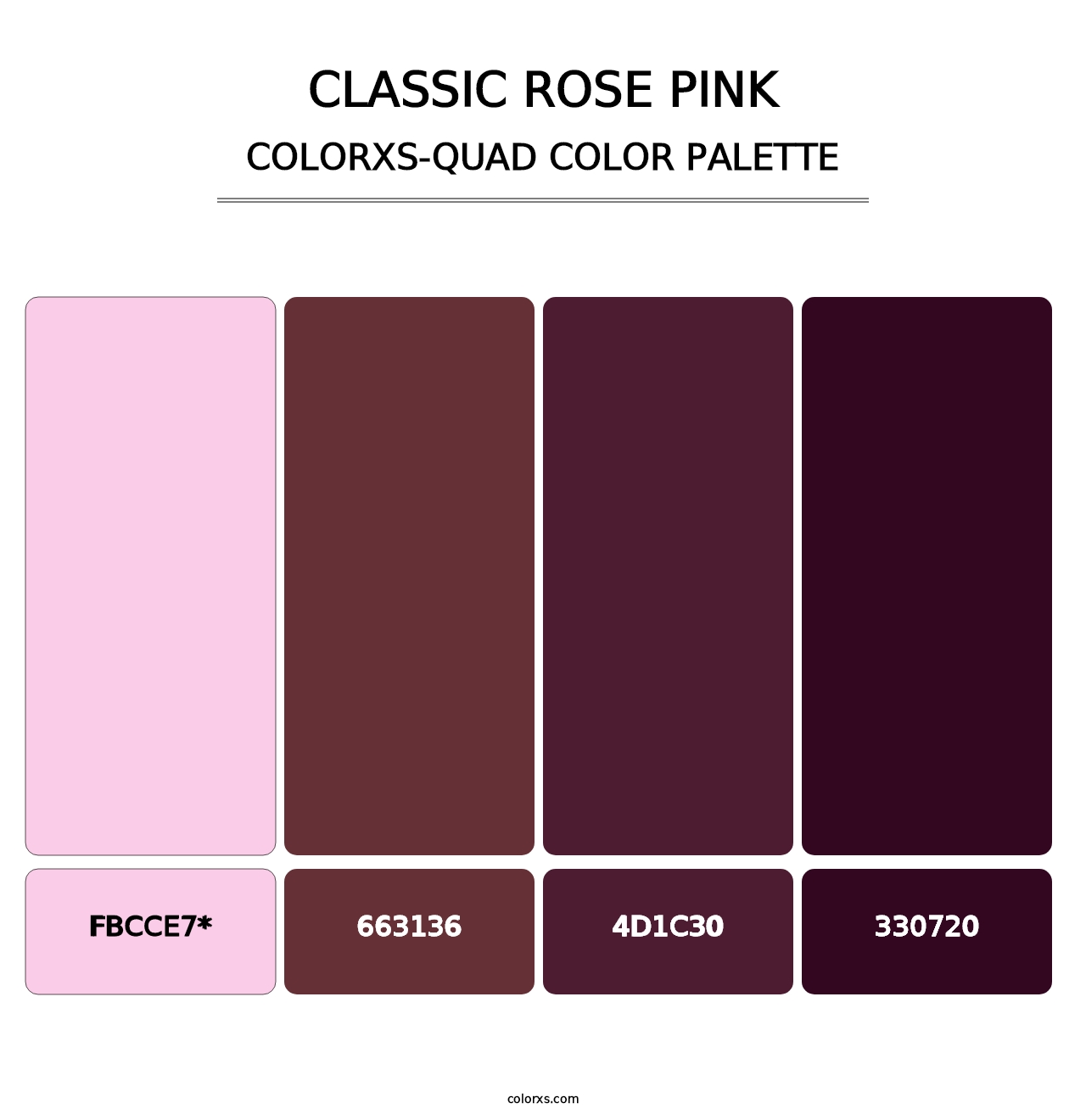 Classic Rose Pink - Colorxs Quad Palette