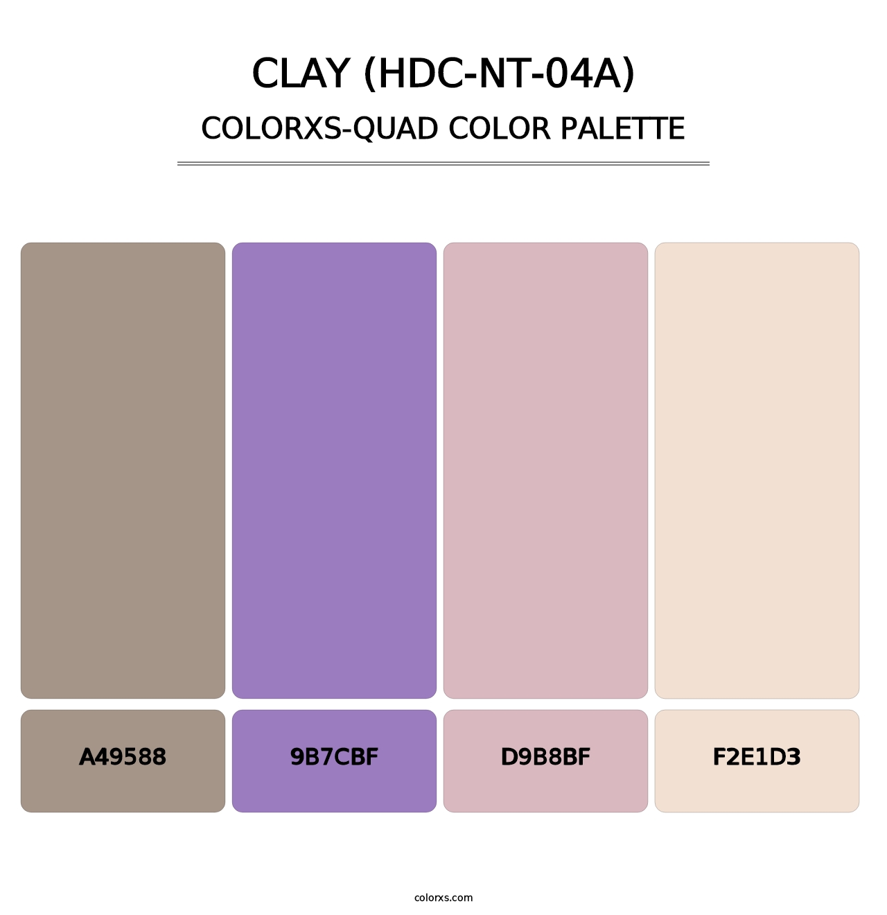 Clay (HDC-NT-04A) - Colorxs Quad Palette