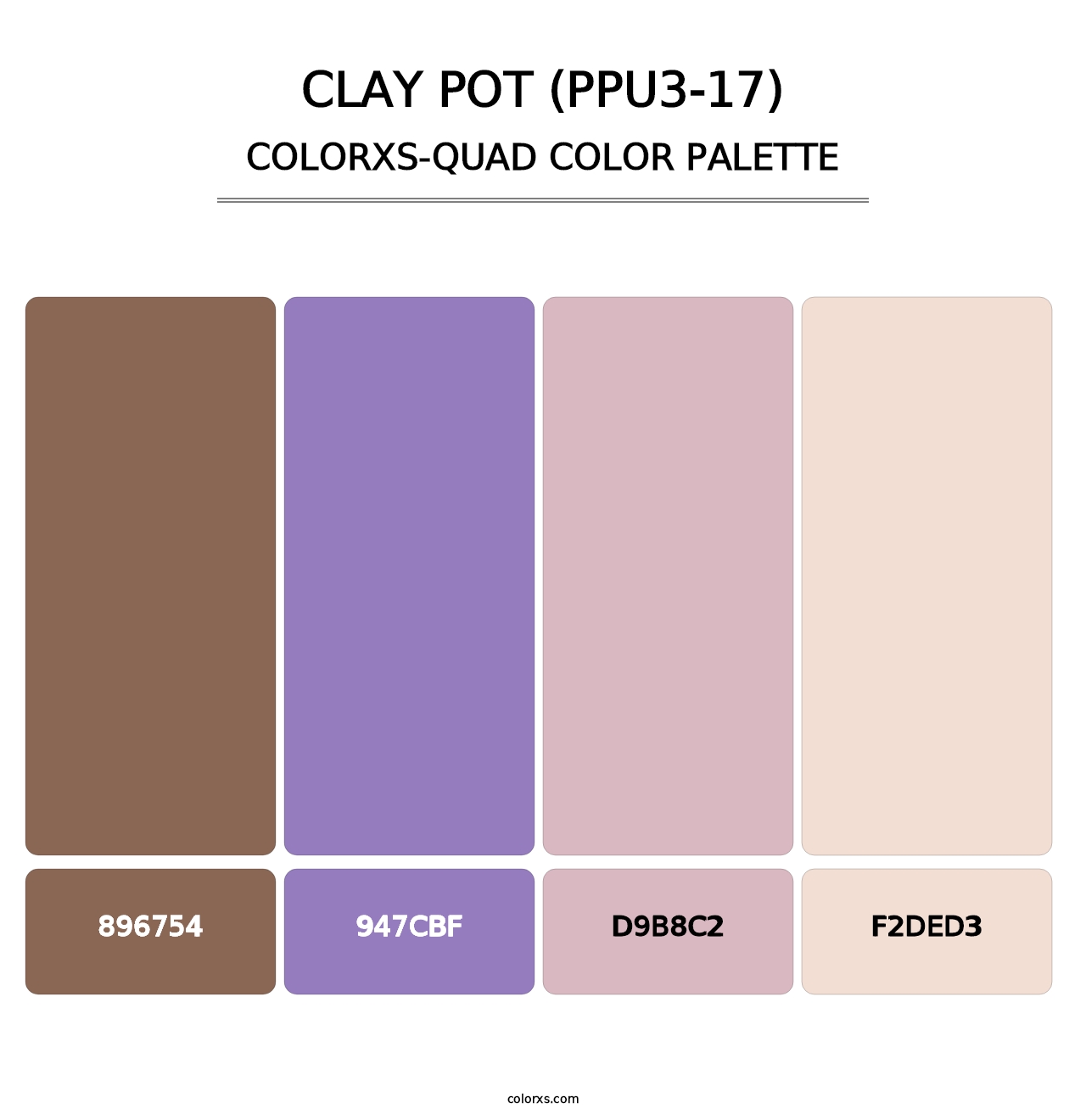 Clay Pot (PPU3-17) - Colorxs Quad Palette
