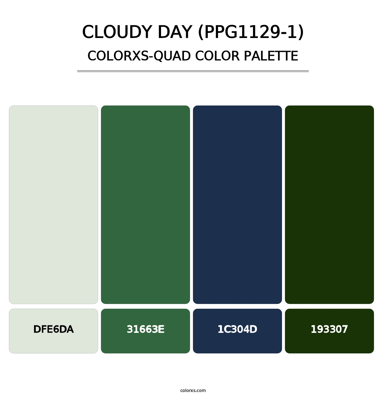 Cloudy Day (PPG1129-1) - Colorxs Quad Palette