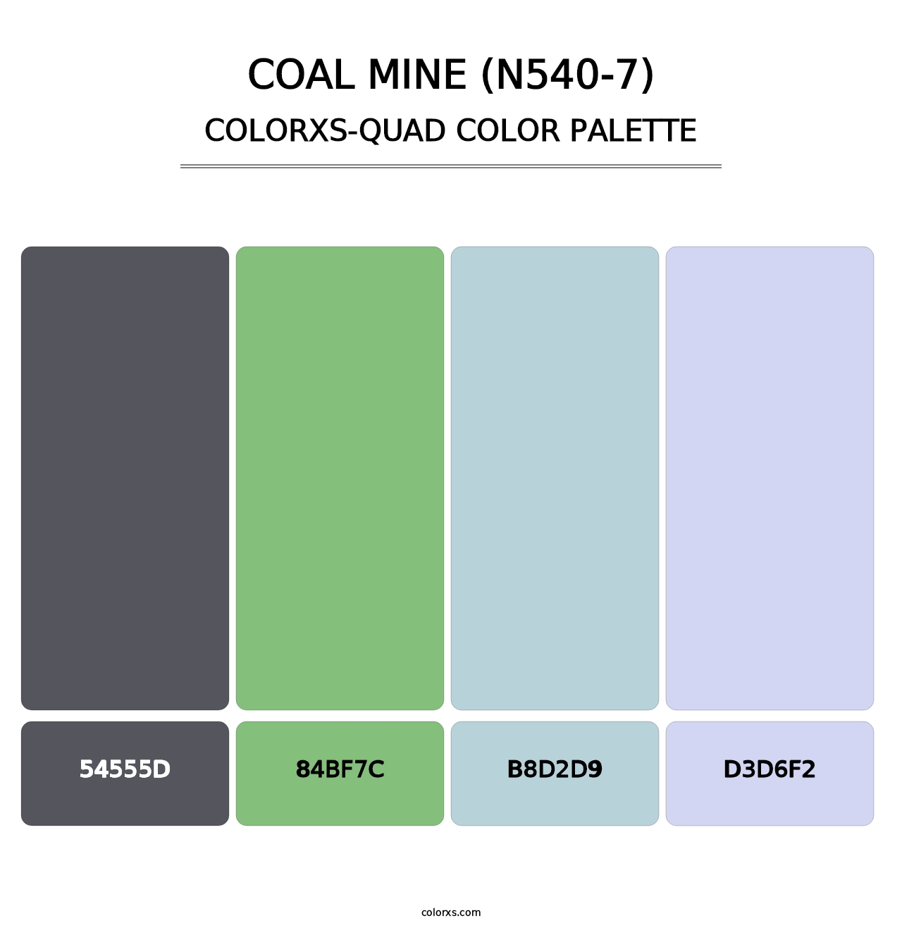 Coal Mine (N540-7) - Colorxs Quad Palette