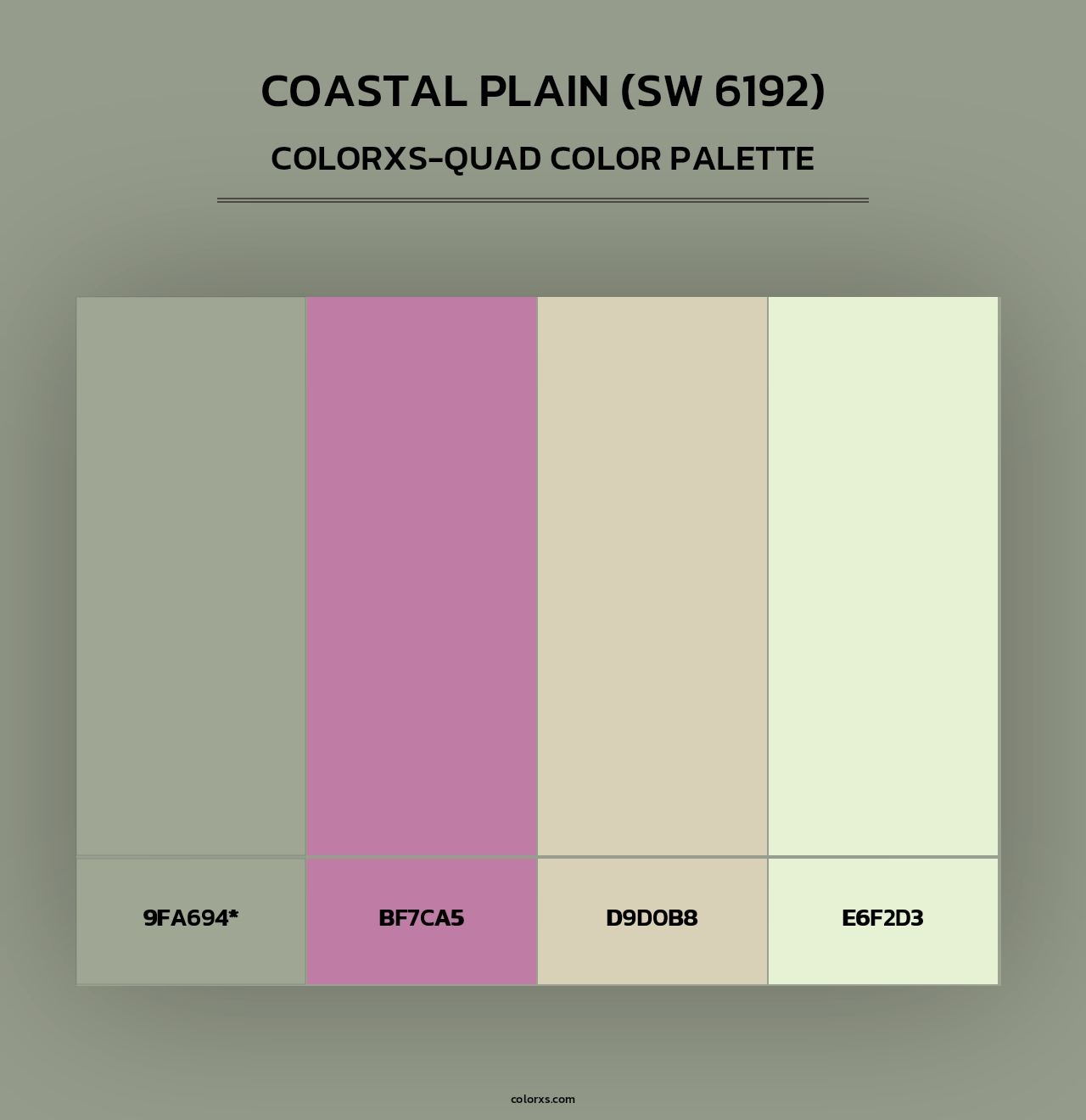 Coastal Plain (SW 6192) - Colorxs Quad Palette