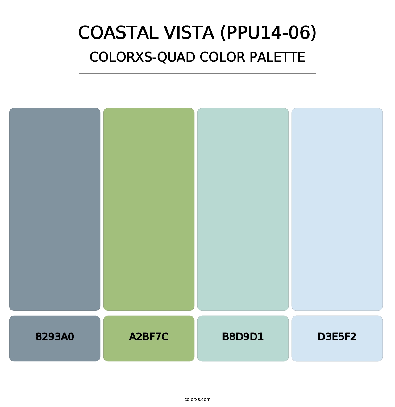 Coastal Vista (PPU14-06) - Colorxs Quad Palette