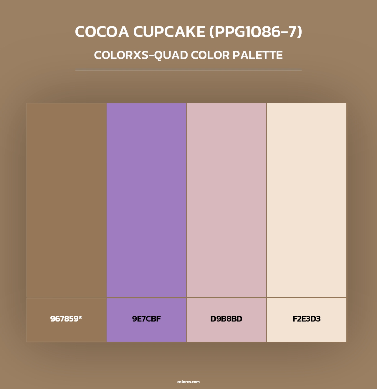Cocoa Cupcake (PPG1086-7) - Colorxs Quad Palette