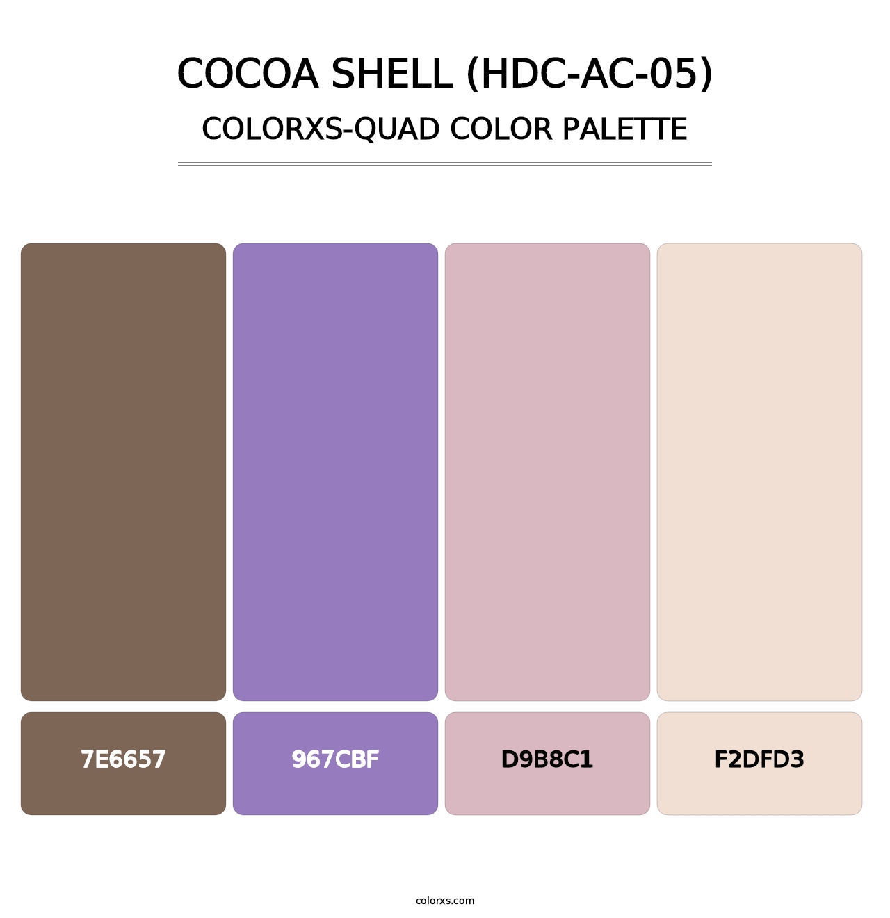 Cocoa Shell (HDC-AC-05) - Colorxs Quad Palette