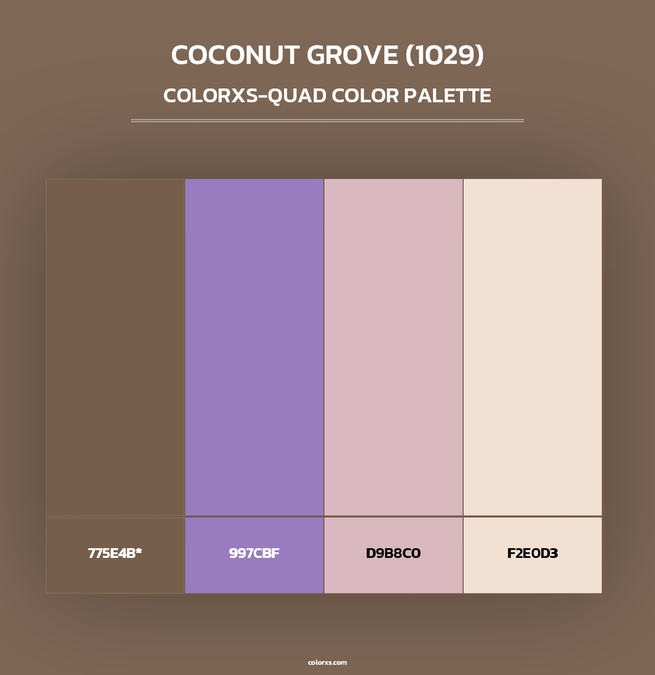 Coconut Grove (1029) - Colorxs Quad Palette