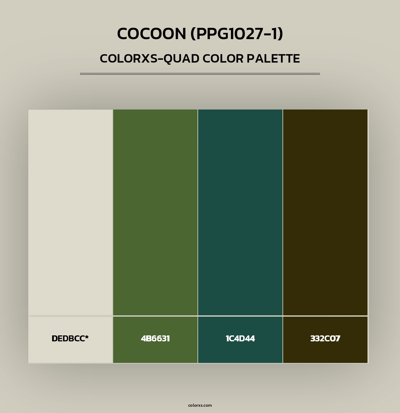 Cocoon (PPG1027-1) - Colorxs Quad Palette