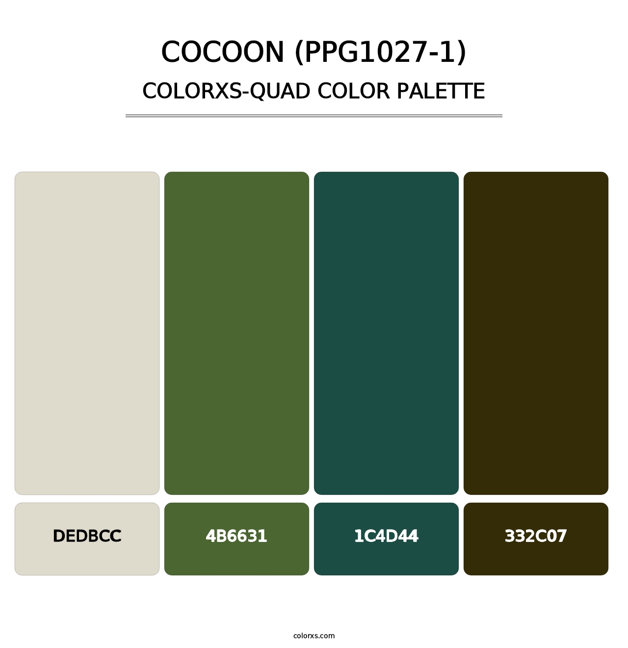 Cocoon (PPG1027-1) - Colorxs Quad Palette