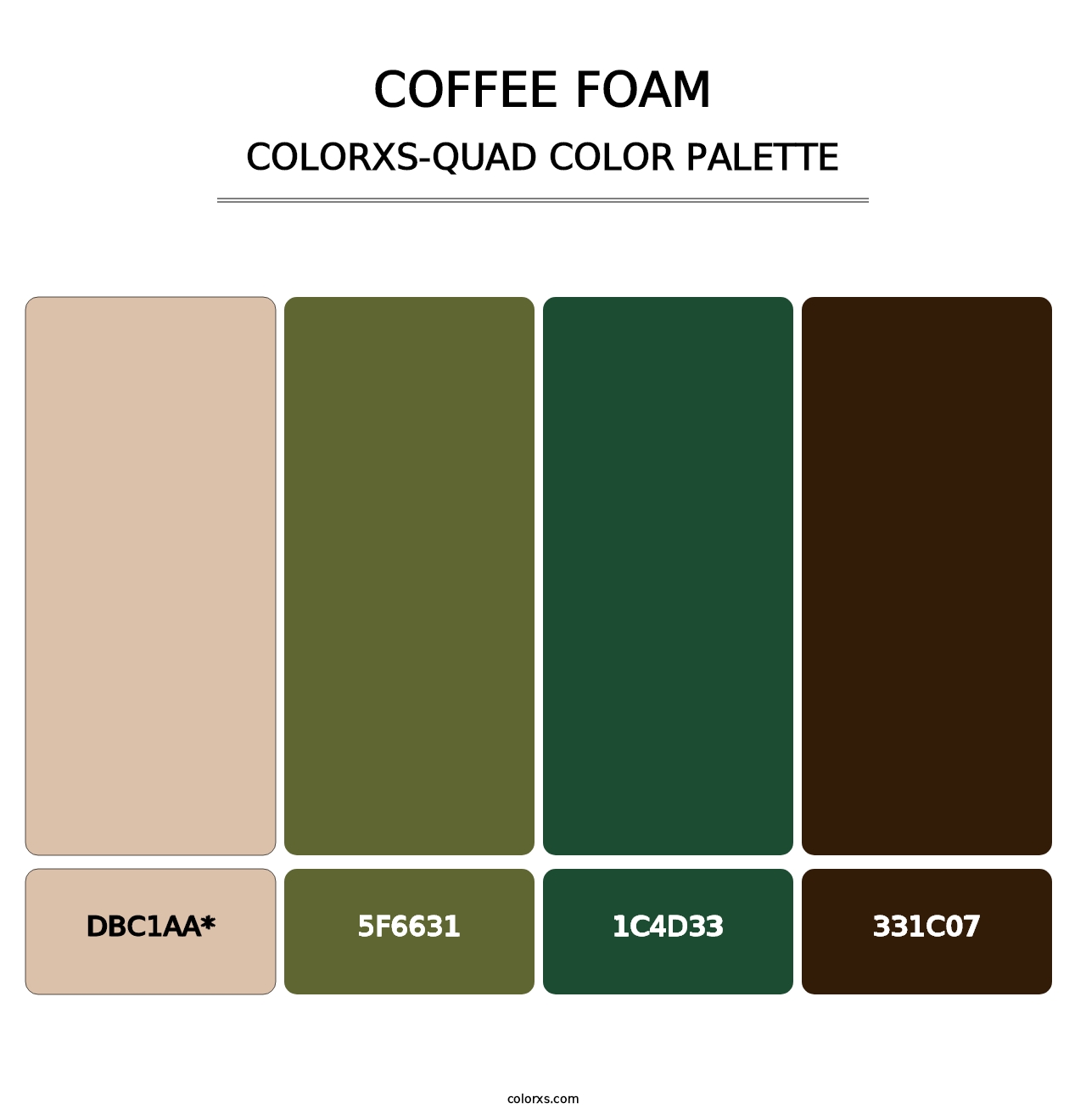 Coffee Foam - Colorxs Quad Palette