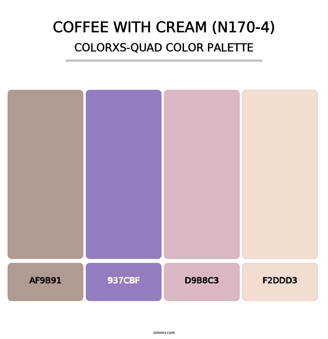 Coffee With Cream (N170-4) - Colorxs Quad Palette