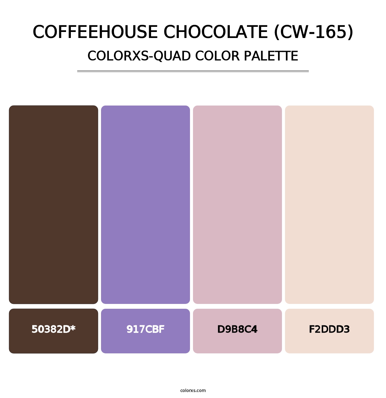 Coffeehouse Chocolate (CW-165) - Colorxs Quad Palette