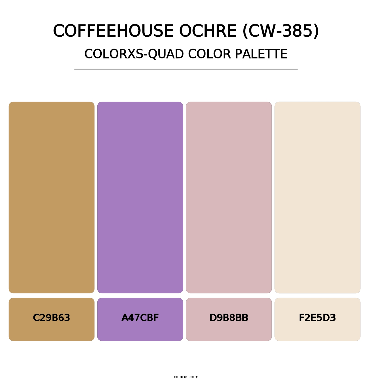 Coffeehouse Ochre (CW-385) - Colorxs Quad Palette