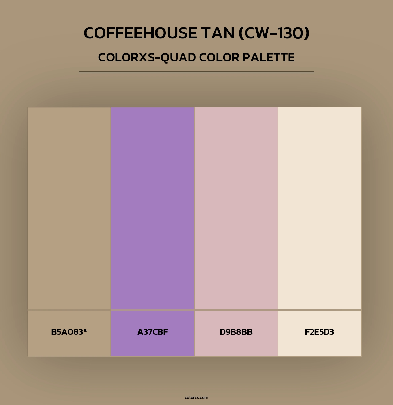 Coffeehouse Tan (CW-130) - Colorxs Quad Palette